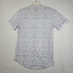 Carbon Mens T Shirt Size L Distressed White Gray Knit Rayon Crew Neck 70’s