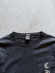 Vintage Chrome Hearts Black Long Sleeve Pocket Tee Star Graphic Print Size S