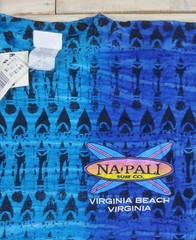 New Vintage 90s NA’PALI Surf Co. Virginia Beach Tie Dye All Over Print Tee L