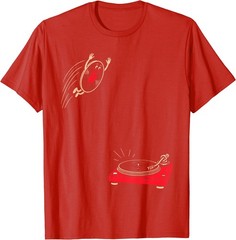 Record Flop | Funny Vinyl Jumping onto Turntable T-Shirt