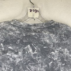AC/DC Summer Crop Top Highway To Hell Tie Die Gray Shirt Medium Rock N Roll Tour
