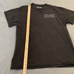 AC/DC Back In Black Shirt Mens Large Black 1980 US Tour Band Rock Tee Music