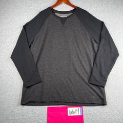 Orvis Long SLeeve Shirt XL Black Grayheather Pullover Casual Logo Mens