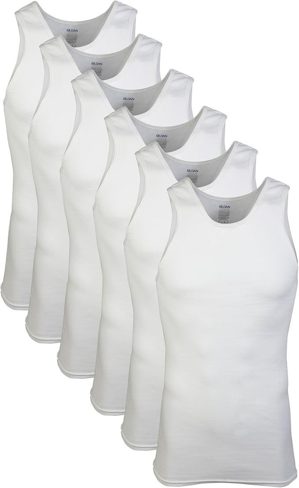 Men’s Sleeveless A-Shirt Tank Undershirts Multipack Cotton Basics