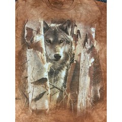 The Mountain Wolf Birch Trees T-Shirt XL Brown Tie Dye Collin Bogle 2011 Mens