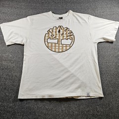 Timberland Shirt Mens Large White Tree Logo Graphic Tee T-Shirt Streetwear
