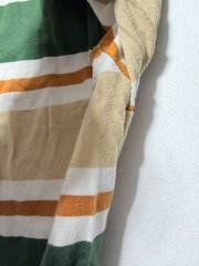 Guess Los Angeles Striped T Shirt Mens Size M Made in India VTG Green Orange Y2K