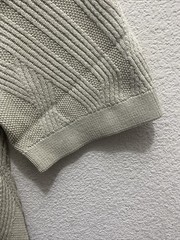 Porter & Ash Men’s Large Gray Beige Modal Blend Textured Knit T-Shirt NWT