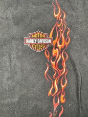 Vintage 2002 Harley Davidson Mile High Aurora Colorado T Shirt S Flames USA