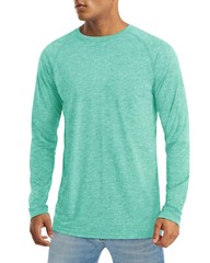 Men’s UV Sun Protection Shirts Long Sleeve Quick Dry Shirts Fishing Workout Tops