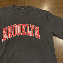 Brandy Melville John Galt Brooklyn Oversized Tee Large – Black & Red Sewn On