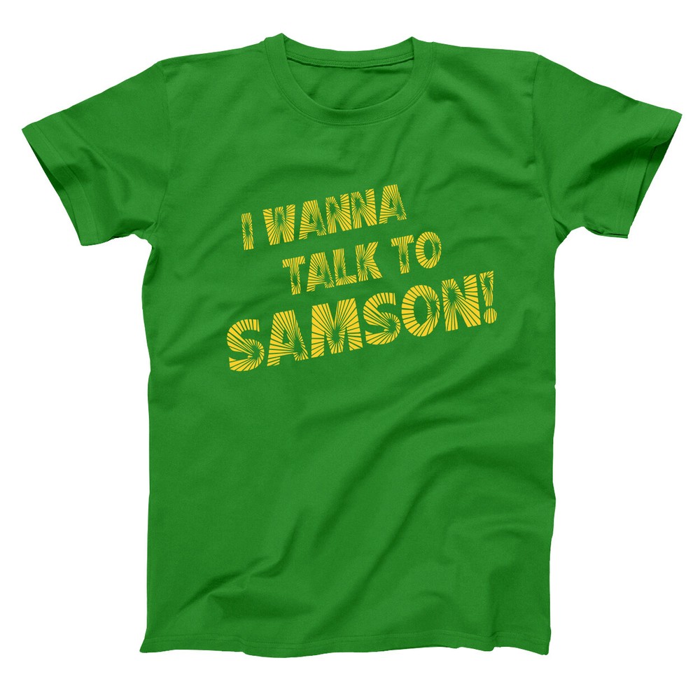 I Wanna Talk To Samson Funny Pot Half Baked Green Basic Men’s T-Shirt