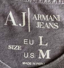 Armani Jeans mens designer t shirt purple excellent condition slim size M