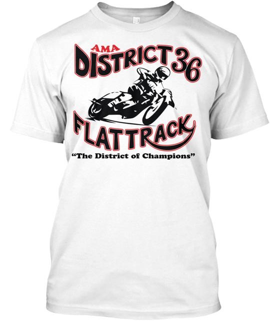 District 36 Flattrack Racing T-Shirt Made in the USA Size S to 5XL