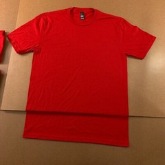 Lot of 3 District Perfect Tri Adult Small Red Short Sleeve Crew Neck T-Shirt New