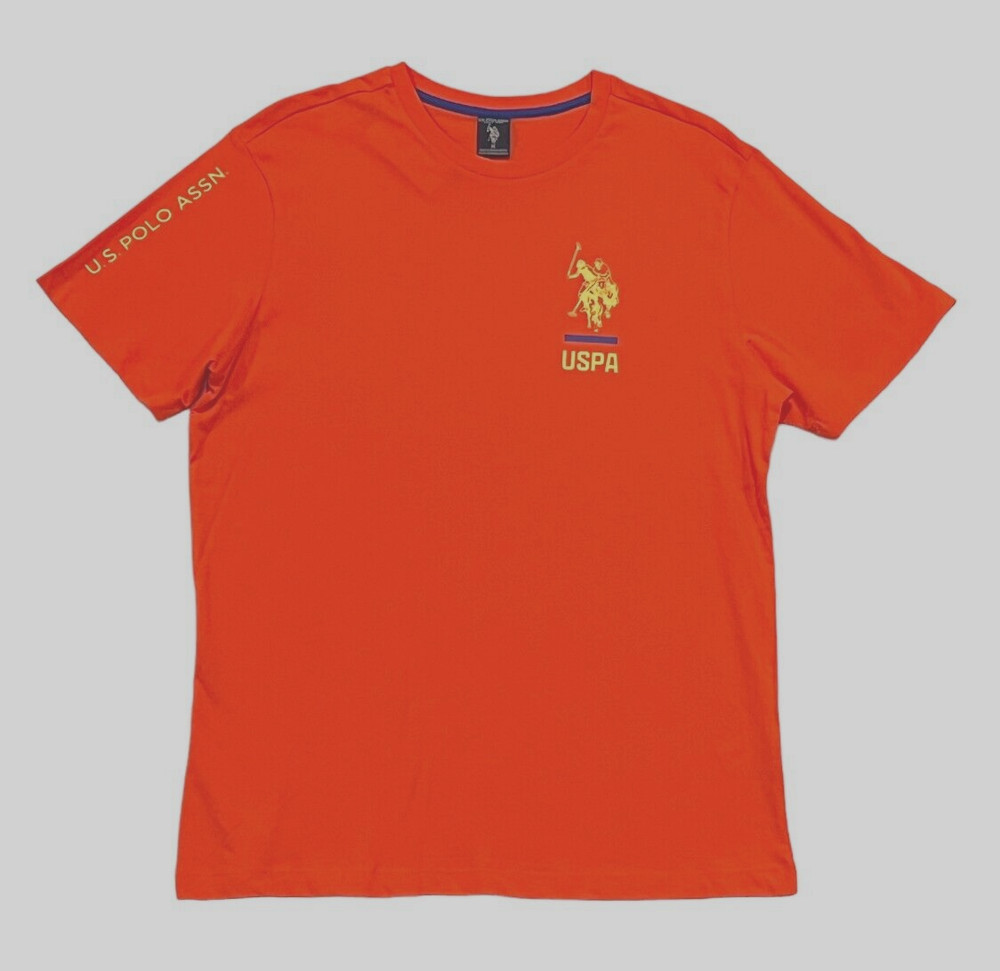Men US Polo Assn Big Player USPA Logo Short Slev. Crewneck Classic Tee T Shirt M