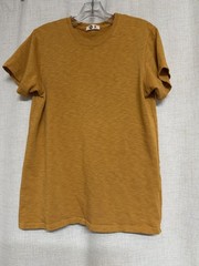 AMERICAN GIANT Mustard Gold Supima Cotton Short Sleeve Tee Shirt Sz M
