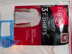 Hanes Men’s ComfortSoft Pack of 3 Crew Neck, Tagless T-Shirts – White, Medium