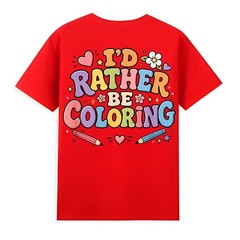 I’d Rather Be Coloring Cute Coloring Book Lover Design T-Shirt