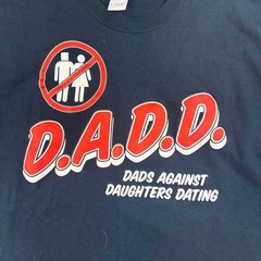 DADD Shirt Mens XL Black Cotton Short Sleeves Dads Against Daughters Dating Tee