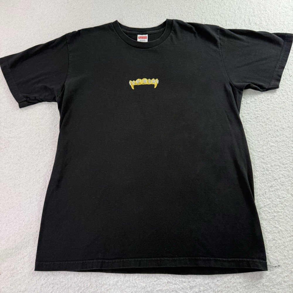 SUPREME SS19 Gold Grills Black Graphic T-Shirt MADE IN USA Adult Size Medium