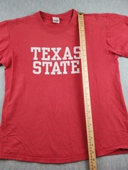 Adults T Shirt Large Texas State Bobcats Red Texas State