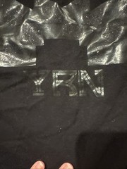 Men’s Big & Tall YRN Glossy Black Graphic T Shirt Size 3XL NWOT