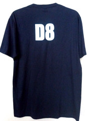 District Perfect Tri Graphic Print Short Sleeve T Shirt Navy Blue Comfy Size M