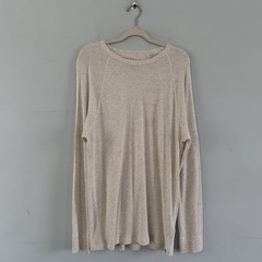 Faherty Long Sleeve Cloud Waffle Crew Ivory Heather NWT XXL Pima Cotton Thermal