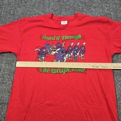 Vintage California Raisins Shirt Mens Large Red Heard It Through Grapevine USA
