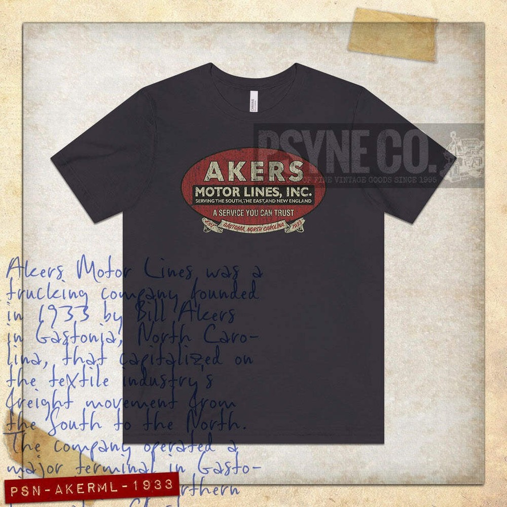 Akers Motor Lines 1933 Vintage Men’s T-Shirt