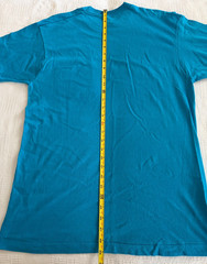 Vintage Fruit of the Loom Pocket T Shirt Large Turquoise Blue Single Stitch