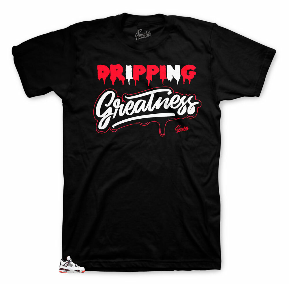 Shirt Match Jordan 4 Bright Crimson Pale Citron – Drip Greatness Tee