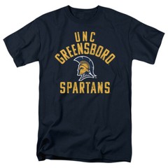 University of North Carolina Greensboro Adult T-Shirt Spartans Logo, Navy, S-5XL