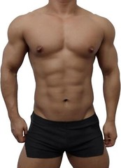 Mens 3″ Inseam Running Shorts with Large Run Side Split Large, Black