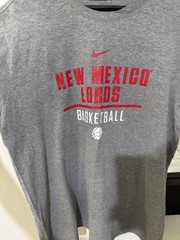 Nike New Mexico Lobos Basketball T Shirt Mens XL Gray Just Do It Two Sided