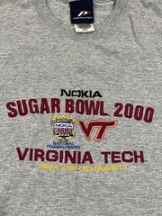 Vintage Y2K Virginia Tech Florida State 2000 Nokia Sugar Bowl T-Shirt XL