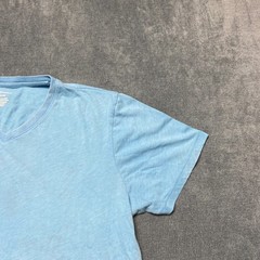 Banana Republic T-Shirt Mens Large Blue Short Sleeve V-Neck Casual Pullover