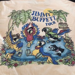 Jimmy Buffett License to Chill Tour 2004 T-Shirt Mens Size Large Yellow