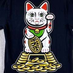 Low Rollers Club Tshirt Mens M Black Fortune Cat Coins Gambling Streetwear Vegas