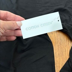 Cotton Citizen Hendrix Crew Long Sleeve Thermal Shirt Jet Black Men’s M NWT