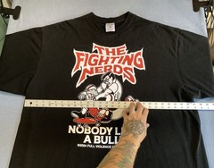 Shaka Wear Black T Shirt Mens 3XL Fighting Nerds Graphic Super Max Heavy Cotton