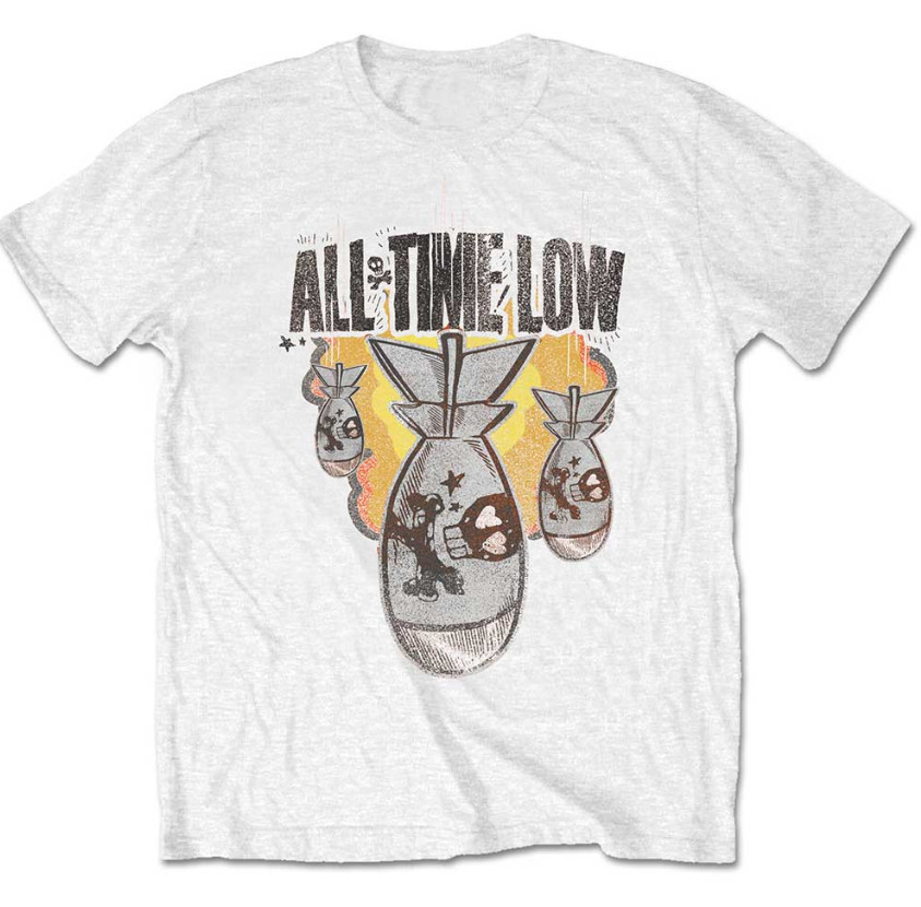 All Time Low – Unisex T Shirt Da Bomb Black Size Medium white