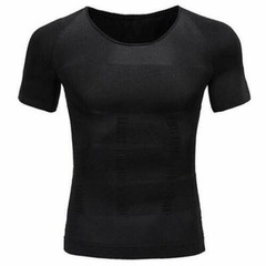 Men Slimming Body Shaper Posture Corrector Vest Abdomen Compression T-Shirt Tops