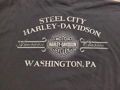 Harley Davidson Shirt Mens XL Black Steel City Washington PA Graphic Tee