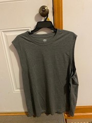 BRAND NEW MEN’S SIZE LARGE ATHLETIC WORKS AQUA JASPER HEATHER MUSCLE TANK TOP