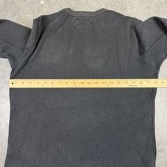 Buck Mason T Shirt Mens Small Black Faded Thermal Ribbed Preowned