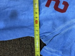 DSQUARED2 Caten Bro Est 1964 Graphic T-Shirt Blue Acid Wash Distressed Men’s M