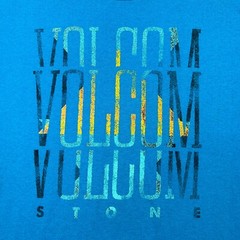 Volcom Shirt Mens Large Blue Short Sleeve Surf Skate Graphic Tee Y2K