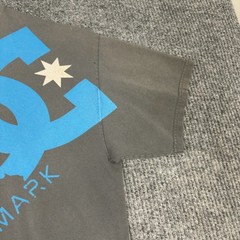 DC Shoes T Shirt Men XL Grey Blue Graphic Trademark Skater Streetwear Grunge Y2K